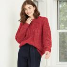 Women's Crewneck Cable Knit Pullover Sweater - A New Day Red