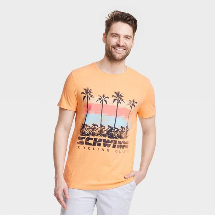 Men's Regular Fit Schwinn Short Sleeve T-shirt - Goodfellow & Co Gold