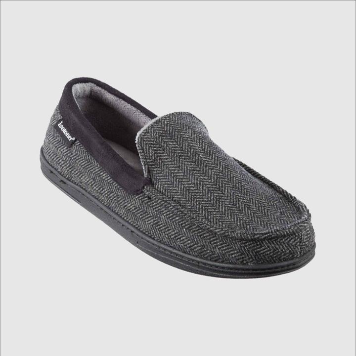 Isotoner Men's Logan Moccasin Slippers - Black