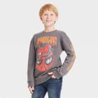 Boys' Marvel Spider-man Crewneck Fleece Sweatshirt - Dark Gray