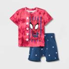 Toddler Boys' Spider-man Top And Bottom Set - 12m, Blue/red/white