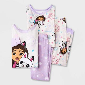 Gabby's Dollhouse Toddler Girls' Gabby Dollhouse Snug Fit Pajama Set - Purple