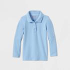 Toddler Girls' Long Sleeve Interlock Uniform Polo Shirt - Cat & Jack