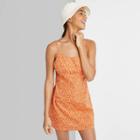 Women's Sleeveless Woven Bodycon Dress - Wild Fable Orange Floral
