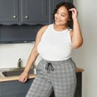 Women's Plus Size Rib Layer Tank Top - A New Day White