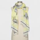 Women's Floral Oblong Scarf - A New Day Yellow