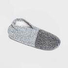 Women's Marled Sweater Knit Colorblock Slipper Socks - Stars Above Gray