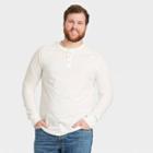 Men's Tall Regular Fit Long Sleeve Henley T-shirt - Goodfellow & Co White