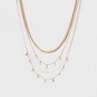 Target Women's Choker With Layered Chain With Disc - Gold