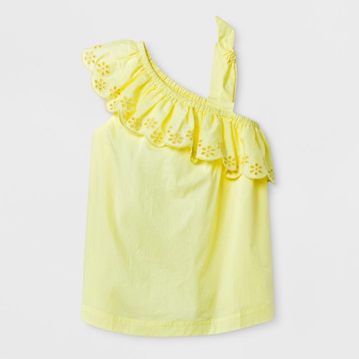 Girls' Eyelet Top - Cat & Jack Yellow