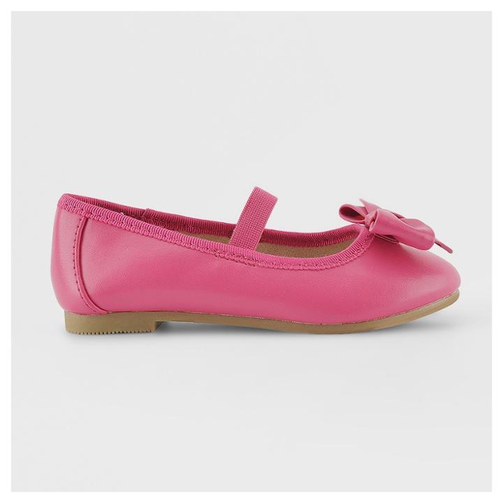 Toddler Girls' Cacey Bow Ballet Flats 6 - Cat & Jack - Pink
