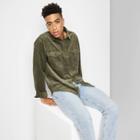 Adult Corduroy Layering Over Shirt Jacket - Original Use Green