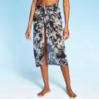 Women's Tropical Print Sarong Skirt - Cover 2 Cover Floral Black/white, Women's,