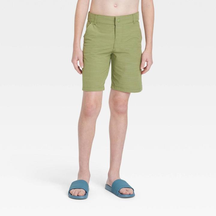 Boys' Hybrid Swim Shorts - Art Class Olive Green