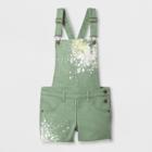 Girls' Shortall Paint Splatter Coverall - Cat & Jack Pioneer Sage