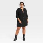 Women's Plus Size Cardigan - A New Day Black