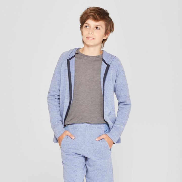 Boys' Soft Touch Full Zip Hoodie - C9 Champion Blue Heather M, Heather Blue
