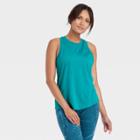 Women's Essential Racerback Tank Top - All In Motion Turquoise Green