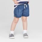 Toddler Girls' Woven Pull-on Shorts - Cat & Jack Dark Blue