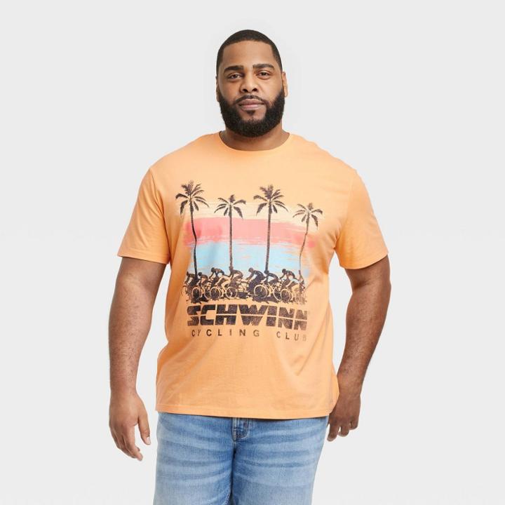Men's Big & Tall Regular Fit Schwinn Short Sleeve T-shirt - Goodfellow & Co Gold