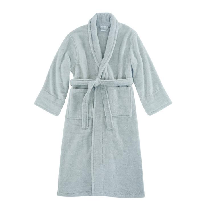 L/xl Luxe Zero Twist Bath Robe Blue - Charisma