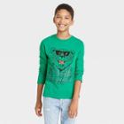 Boys' 'cool Bear' Long Sleeve Graphic T-shirt - Cat & Jack Heather Green