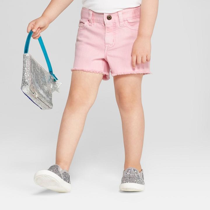 Toddler Girls' Jean Shorts - Cat & Jack Pink Rose