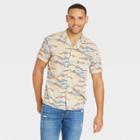 Men's Camp Collared Short Sleeve Button-down Shirt - Goodfellow & Co Tan