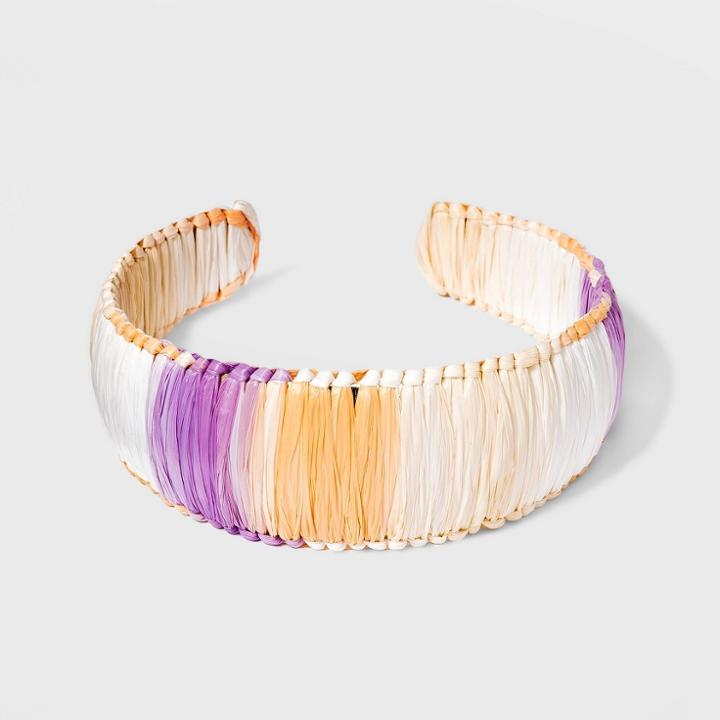 Raffia Wrapped Cuff Bracelet - A New Day ,