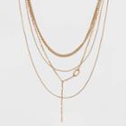 Mixed Chain Layered Necklace - Universal Thread Worn Gold