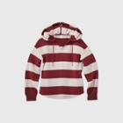Women's Striped Beautifully Soft Fleece Lounge Hooded Sweatshirt - Stars Above Burgundy Xs, Women's, Red