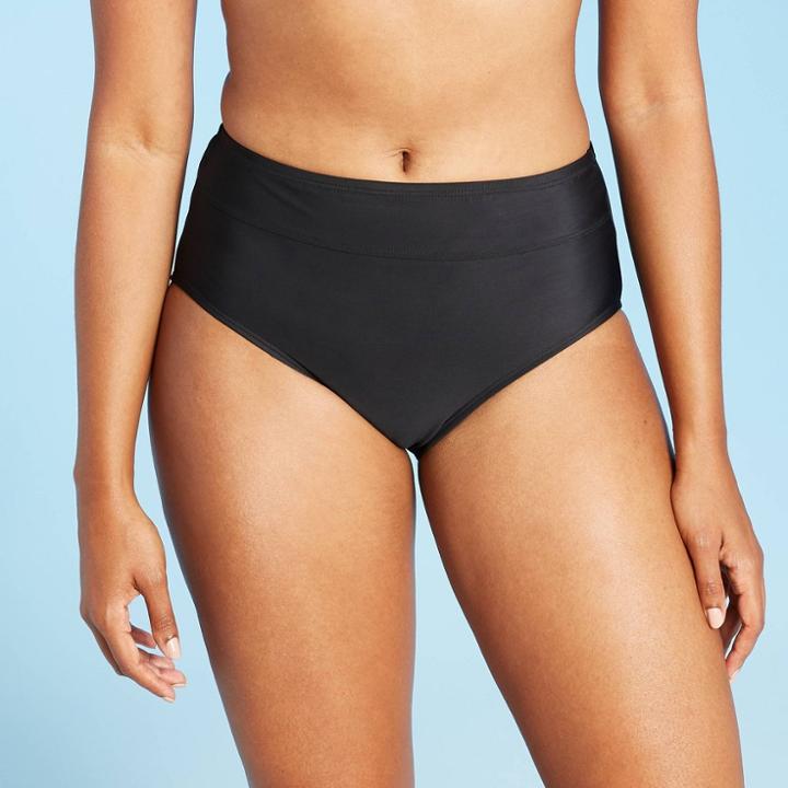 Women's High Waist Bikini Bottom - All In Motion Black