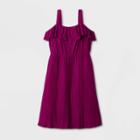 Women's Plus Size Sleeveless A-line Midi Dress - Ava & Viv Purple X