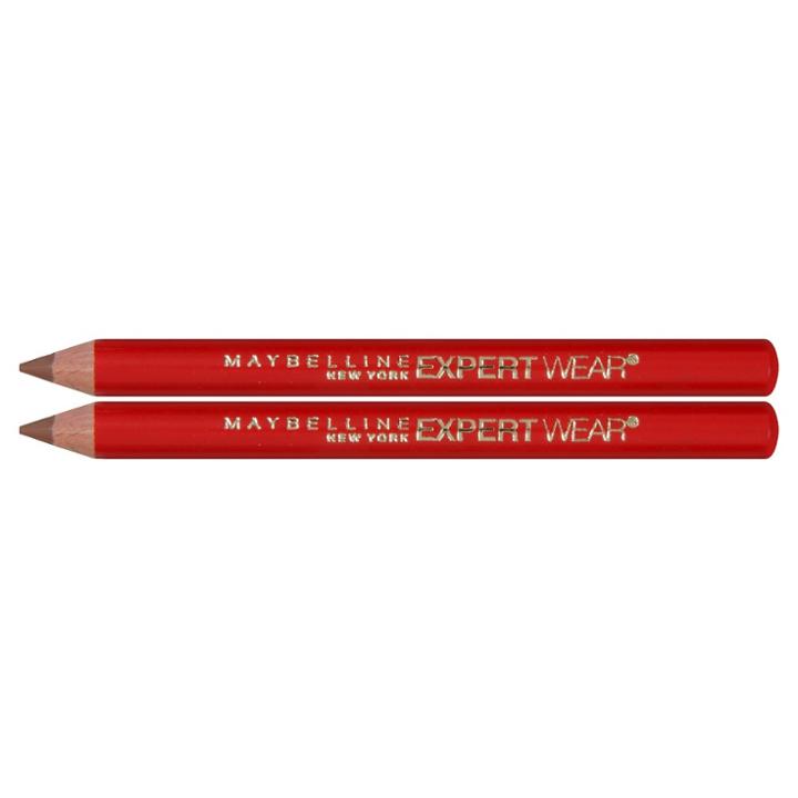 Maybelline Expert Wear Twin Brow & Eye Wood Pencil 02 Dark Brown 0.06 Oz,