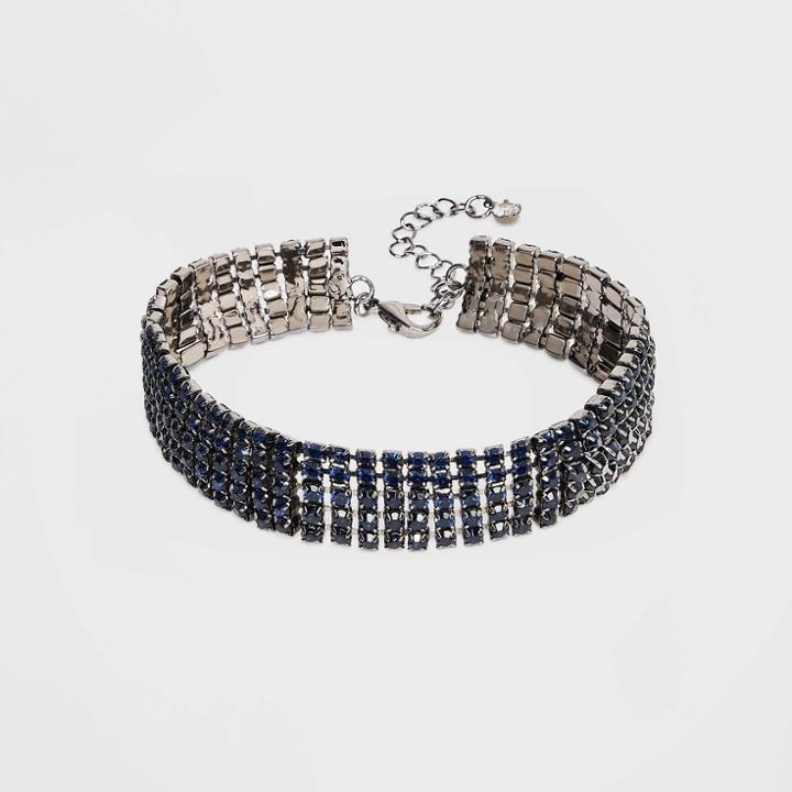 Rhinestone Tennis Bracelet - A New Day Blue