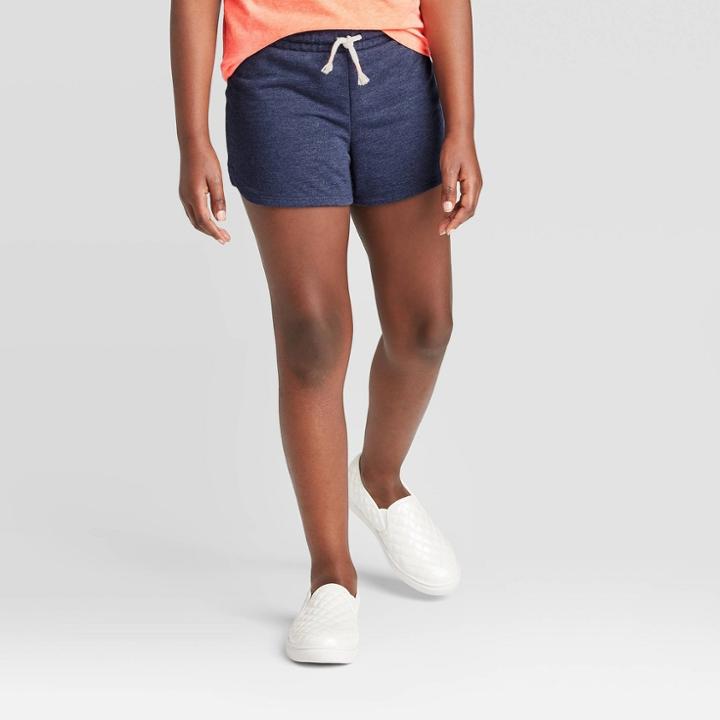 Girls' Knit Shorts - Cat & Jack - Navy Xs, Girl's, Blue