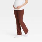 Fold Down Active Wide Leg Maternity Leggings - Isabel Maternity By Ingrid & Isabel Brown