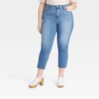 Women's Plus Size High-rise Slim Straight Jeans - Universal Thread Medium Wash