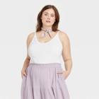 Women's Plus Size Slim Fit Camisole - Universal Thread White