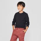 Boys' Long Sleeve T-shirt - Cat & Jack Black L, Boy's,