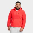 Men's Big & Tall Fleece Pullover Sweatshirt - All In Motion Bright Red Xxxl