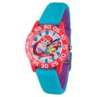 Girls' Disney Princess Ariel Red Plastic Time Teacher Watch - Blue