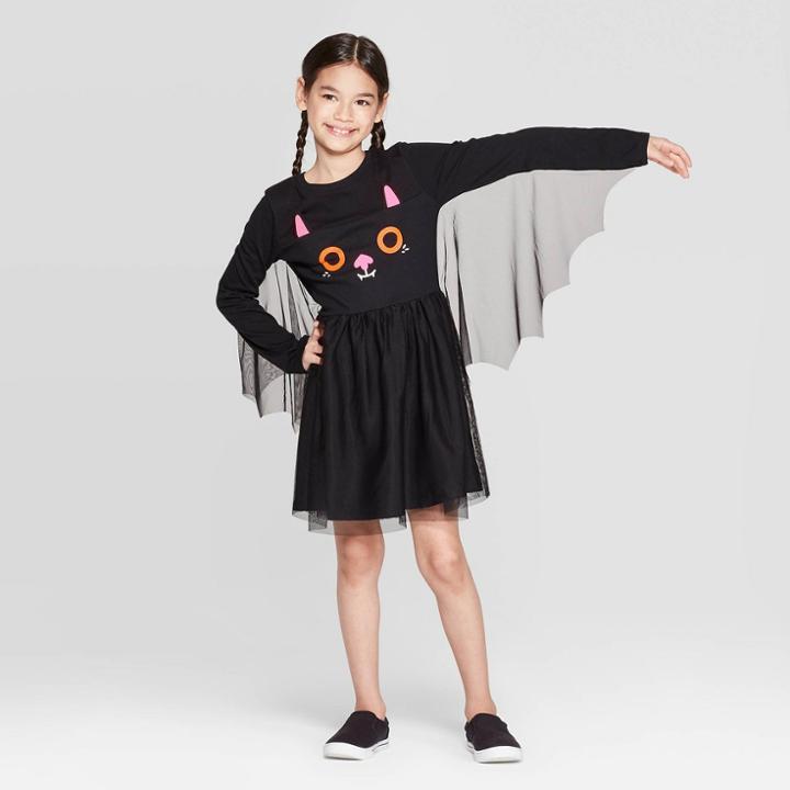 Girls' Halloween Bat Dress - Cat & Jack Black