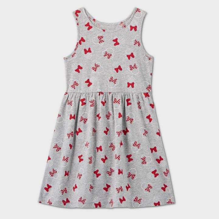 Girls' Disney Minnie Summer Dress - Heather Gray S, Girl's,