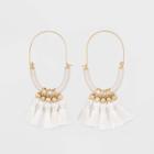 Sugarfix By Baublebar Bold Fringe Hoop Earrings - White