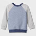 Toddler Boys' Colorblock Fleece Pullover Sweatshirt - Cat & Jack Navy Blue