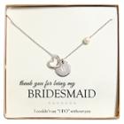 Cathy's Concepts Monogram Bridesmaid Open Heart Charm Party Necklace - W,