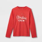 Boys' 'christmas Crew' Graphic Long Sleeve T-shirt - Cat & Jack Bright Red