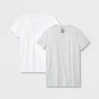 Pair Of Thieves Men's 2pk Crew Undershirt - Gray/white