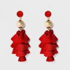 Sugarfix By Baublebar Multi Tassel Drop Earrings - Red, Girl's
